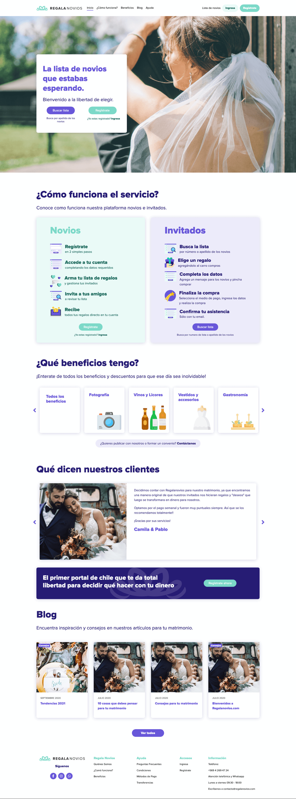 Rediseño de la plataforma Regalanovios.com