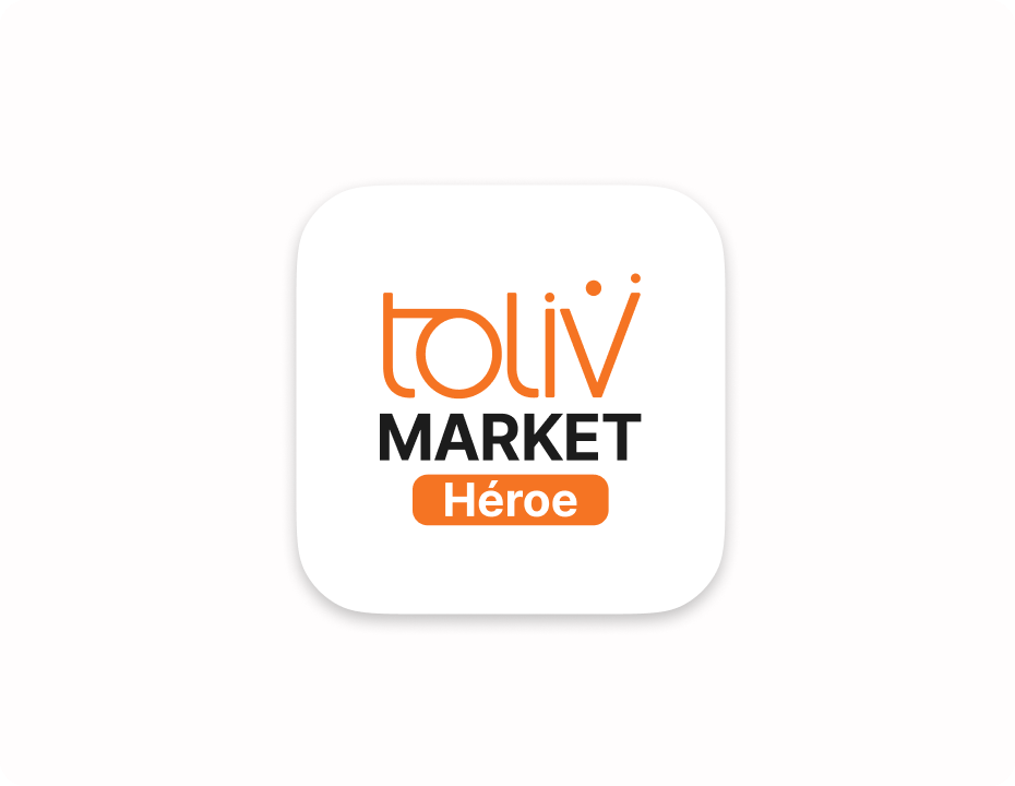 Diseño de icono para la app Toliv Market Heroe